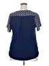 Tempted Hearts Blue Short Sleeve Blouse Size 2X - photo 2