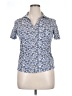 White Stuff Print Blue Short Sleeve Blouse Size 14 - photo 1
