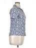 White Stuff Print Blue Short Sleeve Blouse Size 14 - photo 4