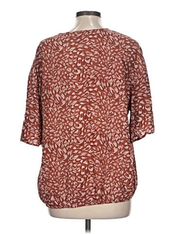 JM Collection Short Sleeve Blouse (view 2)