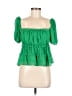 ASTR The Label 100% Polyester Green Short Sleeve Blouse Size M - photo 1