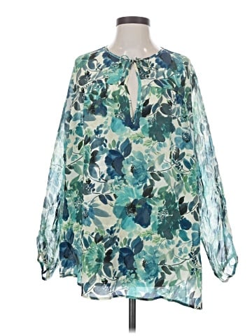Johnny Was 3/4 Sleeve Silk Top (view 1)