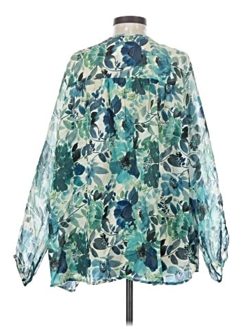 Johnny Was 3/4 Sleeve Silk Top (view 2)