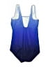 Lands' End Color Block Blue One Piece Swimsuit Size 4 - photo 2