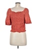 Ann Taylor LOFT 100% Rayon Orange Short Sleeve Top Size M (petite) - photo 2