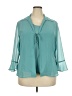 Cato 100% Polyester Teal 3/4 Sleeve Blouse Size 18 - photo 1
