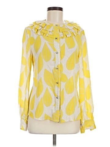 Tory Burch Long Sleeve Silk Top (view 1)