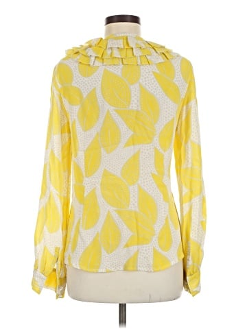 Tory Burch Long Sleeve Silk Top (view 2)