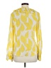 Tory Burch 100% Silk Yellow Long Sleeve Silk Top Size 8 - photo 2