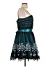 Masquerade 100% Polyester Teal Cocktail Dress Size 13 - 14 - photo 4