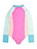 Lands' End Color Block Pink Rash Guard Size 10 - photo 2