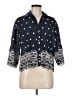 Zara 100% Cotton Blue 3/4 Sleeve Button-Down Shirt Size M - photo 1