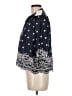 Zara 100% Cotton Blue 3/4 Sleeve Button-Down Shirt Size M - photo 5