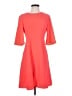 CeCe 100% Polyester Solid Orange Casual Dress Size 4 - photo 1