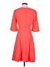 CeCe 100% Polyester Solid Orange Casual Dress Size 4 - photo 2