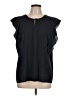 Preston & York 100% Polyester Black Short Sleeve Blouse Size L - photo 1