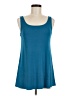 Eileen Fisher 100% Silk Solid Teal Sleeveless Top Size M (petite) - photo 1