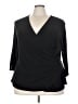 R&M Richards Black 3/4 Sleeve Blouse Size 3X - photo 1