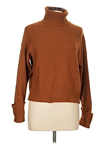 Pink Rose Turtleneck Sweater (view 1)
