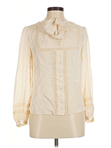 Mayle Long Sleeve Silk Top (view 1)