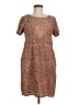 Cotélac 100% Polyester Paisley Orange Casual Dress Size Med (2) - photo 1