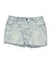 Chico's Floral Blue Denim Shorts Size Med (1) - photo 1