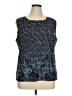 Cj Banks Blue Sleeveless Blouse Size 1X - photo 1