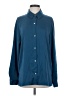 OAK + FORT Solid Teal Long Sleeve Blouse Size S - photo 1