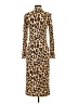 Vila Animal Print Brown Casual Dress Size S - photo 2