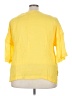 Flycurvy Yellow 3/4 Sleeve Top Size 4X - photo 2