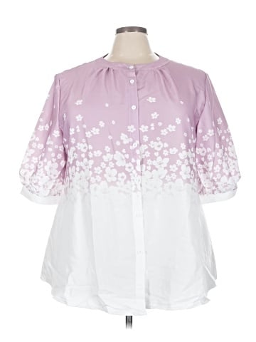 Flycurvy 3/4 Sleeve Blouse (view 1)