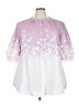Flycurvy Purple 3/4 Sleeve Blouse Size 4X - photo 1