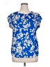 Adrienne Vittadini 100% Polyester Blue Short Sleeve Blouse Size S - photo 1