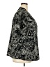 Cj Banks 100% Polyester Paisley Black Short Sleeve Blouse Size 3X - photo 4