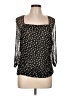 Lynn Ritchie 100% Silk Black 3/4 Sleeve Silk Top Size L - photo 1