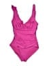 DKNY Solid Pink One Piece Swimsuit Size L (estimated) - photo 1