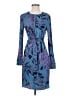 Tory Burch 100% Rayon Print Blue Casual Dress Size S - photo 1