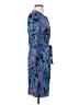 Tory Burch 100% Rayon Print Blue Casual Dress Size S - photo 4