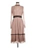 NISSA 100% Silk Pink Tan Cocktail Dress Size 6 - photo 1