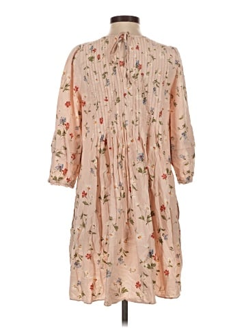Madewell Pintuck Puff-Sleeve Mini Dress in Seaside Floral (view 2)