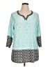Notations Teal 3/4 Sleeve T-Shirt Size 1X - photo 1