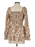 Shein 100% Polyester Ivory Tan Long Sleeve Blouse Size 4 - photo 2