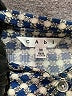 CAbi Houndstooth Blue Long Sleeve Blouse Size M - photo 7