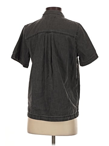 Madewell Denim Short-Sleeve Button-Up Shirt in Lunar Wash (view 2)