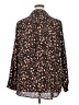 Investments 100% Polyester Animal Print Brown Long Sleeve Blouse Size 2X - photo 2