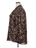 Investments 100% Polyester Animal Print Brown Long Sleeve Blouse Size 2X - photo 5