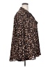 Investments 100% Polyester Animal Print Brown Long Sleeve Blouse Size 2X - photo 4