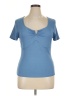 Intempo Blue Short Sleeve Top Size XL - photo 1