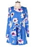 fleur bleue 100% Polyester Floral Blue Romper Size 6 - photo 1
