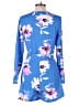 fleur bleue 100% Polyester Floral Blue Romper Size 6 - photo 2